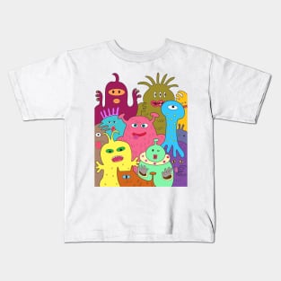 Halloween alien monster from outer space. Cartoon drawing. Kids T-Shirt